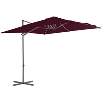 vidaXL Cantilever Garden Parasol with Steel Pole Bordeaux Red 250x250 cm