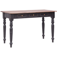 vidaXL Desk with 3 Drawers 117x57x75 cm Solid Mahogany Wood