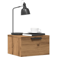 vidaXL Wall-mounted Bedside Cabinet Artisan Oak 34x30x20 cm