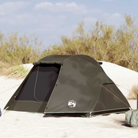 vidaXL Fishing Tent 3-Person Brown Waterproof