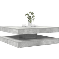 vidaXL Coffee Table 360-Degree Rotatable Concrete Grey 90x90x34.5 cm