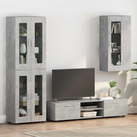 vidaXL Wooden Cabinet Concrete Grey 50 x 29 x 100 cm Engineered Wood