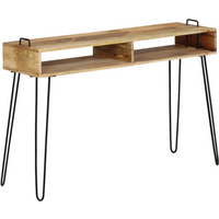 vidaXL Console Table Solid Mango Wood 115x35x76 cm