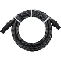 vidaXL Suction Hose with PVC Connectors Black 1" 7 m PVC