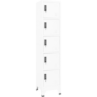 vidaXL Locker Cabinet White 38x40x180 cm Steel