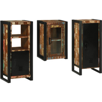 vidaXL Bathroom Furniture Set 3 pcs Multicolour Solid Reclaimed Wood
