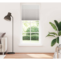 vidaXL Pleated Blind Light Grey 85x200 cm Fabric Width 84.4 cm Polyester