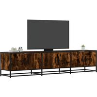 vidaXL TV Cabinet Smoked Oak 180x35x41 cm Engineered Wood