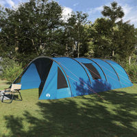vidaXL Tunnel Tent 6-Person with Roof Blue and Grey 890 x 470 x 220 cm