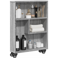 vidaXL Narrow Storage Trolley Grey Sonoma 48x13x68 cm Engineered Wood