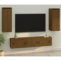 vidaXL Wall Cabinets 2 pcs Honey Brown 30x30x80 cm Solid Wood Pine