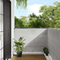 vidaXL Balcony Screen Light Grey 120x1000 cm 100% Polyester Oxford