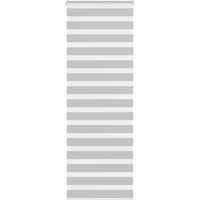 vidaXL Zebra Blind Light Grey 75x230 cm Fabric Width 70.9 cm Polyester