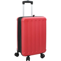 vidaXL Suitcase Folding with Lock Red 34 x 23 x 55.5 cm ABS Plastic