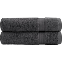 vidaXL Premium Bath Towels "SOLUND" 2 pcs Anthracite 100x150 cm 600 gsm