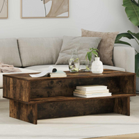 vidaXL Coffee Table Smoked Oak 100 x 46 x 35 cm Engineered Wood