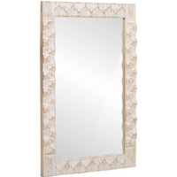 vidaXL Bathroom Mirror with Mirror White Wash Finish 50 x 70 x 2.5 cm