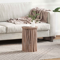 vidaXL Stool Natural 30 x 30 x 45 cm Solid Teak Wood