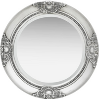 vidaXL Wall Mirror Baroque Style 50 cm Silver