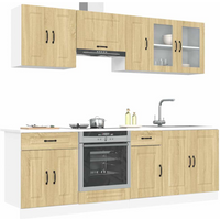 vidaXL 8 Piece Kitchen Cabinet Set Kalmar Sonoma Oak Engineered Wood