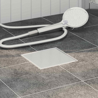 vidaXL 2 in 1 Shower Drain Silver 15 x 15 cm Stainless Steel 304