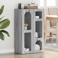 vidaXL Sideboard Grey Sonoma 59 x 35 x 100.5 cm Engineered Wood