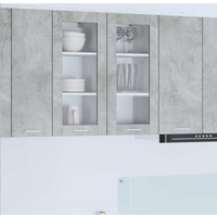 vidaXL Hanging Cabinet with Door 2 pcs Concrete Grey 40 x 31 x 80 cm