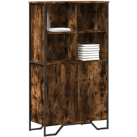 vidaXL Highboard Smoked Oak 79.5x35.5x137.5 cm Engineered wood
