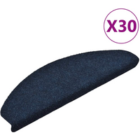 vidaXL Stair Mats Self-adhesive 30 pcs 65x21x4 cm Navy Half Round Large