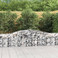 vidaXL Arched Gabion Baskets 6 pcs 400x50x60/80 cm Galvanised Iron