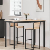 vidaXL Bar Table Natural 140 x 80 x 105 cm Solid Pine Wood