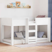 vidaXL Bunk Bed for Kids White 80 x 200 cm Engineered Wood