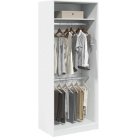 vidaXL Wardrobe White 80x50x200 cm Engineered Wood