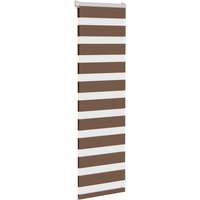 vidaXL Zebra Blind Brown 40x100 cm Fabric Width 35.9 cm Polyester