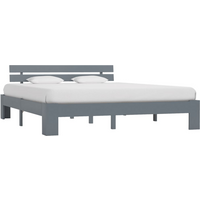 vidaXL Bed Frame without Mattress Grey 160x200cm Solid Wood Pine