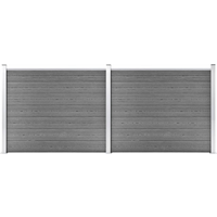 vidaXL Fence Panel Set WPC 353x146 cm Grey