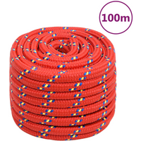 vidaXL Boat Rope Red 20 mm 100 m Polypropylene