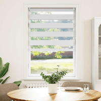 vidaXL Zebra blind 50.9x100 cm Fabric Width 46.7 cm white