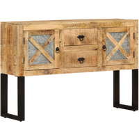 vidaXL Sideboard 110x30x74 cm Rough Mango Wood