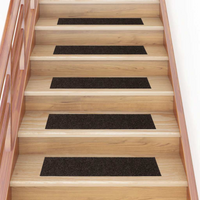 vidaXL Stair Mats Self-adhesive 30 pcs 76x20 cm Dark Brown Rectangular