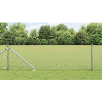 vidaXL Fence Post Silver 25 x 0.6 m (16 x 16 mm mesh) Steel