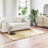 vidaXL Faux Sheepskin Rug Tafalla Cream 140 x 200 cm Polyester
