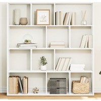 vidaXL Book Cabinet White 132x29x141.5 cm Engineered Wood
