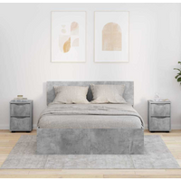 vidaXL Bedside Tables 2 pcs Concrete Grey 30.5 x 30 x 43 cm