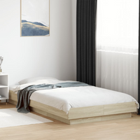 vidaXL Bed Frame with LED Lights without Mattress Sonoma Oak 90x200cm