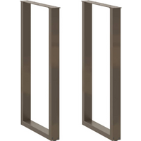 vidaXL Bar Table Legs U-Shaped 2 pcs Natural Steel 60x(110-111) cm Steel