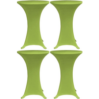 vidaXL Stretch Table Cover 4 pcs 80 cm Green