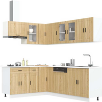 vidaXL 11 Piece Kitchen Cabinet Set Porto Sonoma Oak Engineered Wood