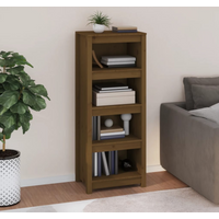 vidaXL Book Cabinet Honey Brown 50x35x125.5 cm Solid Wood Pine