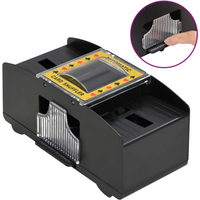 vidaXL Automatic Card Shuffler Black 2 Decks